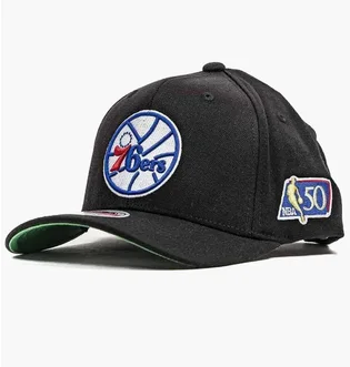 Кепка унисекс Mitchell & Ness Nba Philadelphia 76Ers 50Th Anniversary Patch 110 Snapback Black 6HSSFH21HW014-BLCK