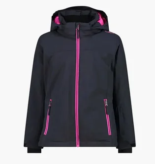 Куртка дитяча CMP Snaps Hood Twill Black/Pink 39W2085-00US