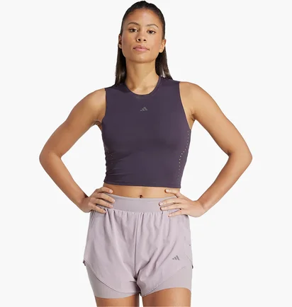 Топ женский Adidas Hiit Crop Heat.Rdy Tank Top Violet IQ1763