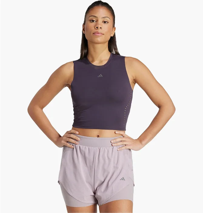 Топ женский Adidas Hiit Crop Heat.Rdy Tank Top Violet IQ1763