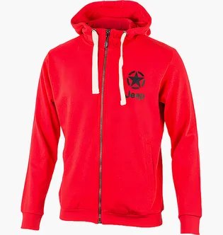 Толстовка мужская Jeep Hooded Sweatshirt Full Zip Star&Jeep Red O102572-R699