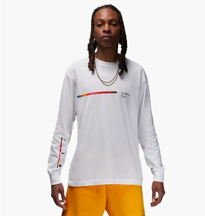 Лонгслив мужской Air Jordan T-Shirt Wings Paris 85 White FJ8916-100