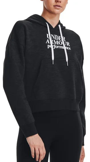 Худі жіноче Under Armour Hooded Sweatshirt Essential Script Hoodie Black 1374107-001