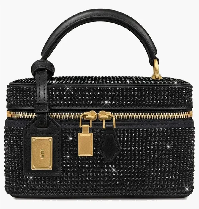 Сумка жіноча JW PEI Cleo Artificial Crystal Box Shape Top Handle Bag Black BB2025BG131442JWP