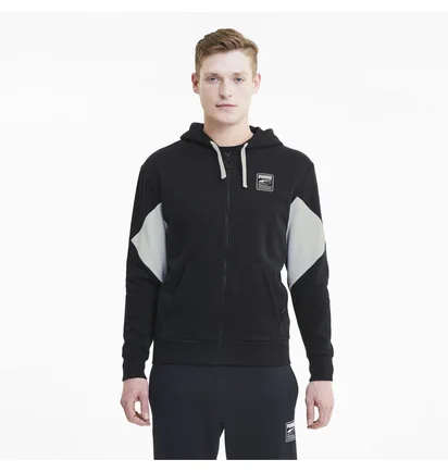 Толстовка мужская Puma Rebel Fz Hoody Fleece Black 583496-01