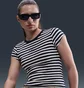 Футболка жіноча Nike Sportswear WomenS Tight Striped T-Shirt Blue/White IH8474-410