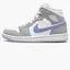 Кроссовки женские Air Jordan Wmns 1 Mid White/Grey BQ6472-105