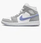 Кроссовки женские Air Jordan Wmns 1 Mid White/Grey BQ6472-105