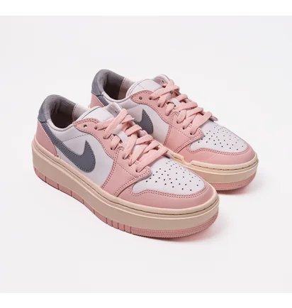 Кроссовки женские Air Jordan Retro 1 Elevate Low Casual Shoes Pink/White DH7004-600