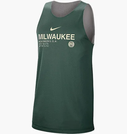 Майка мужская Nike Nba Milwaukee Bucks Standard Issue Reversible Green CN0721-323