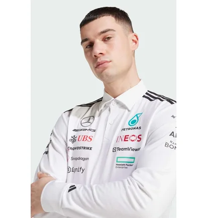 Поло чоловіче Adidas Mercedes - Amg Petronas Formula One Team White JX0757