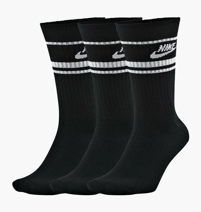 Шкарпетки унісекс Nike Sportswear Essential Black (3 пари) CQ0301-010