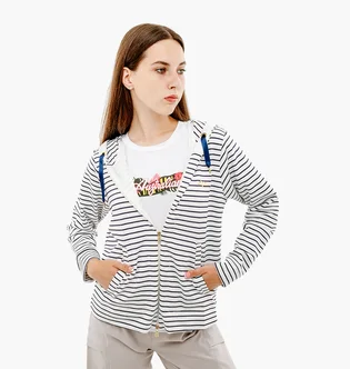 Толстовка женская AUSTRALIAN Stripes Hoodie Polyviscosa Jacket Grey LSDGC0010-010