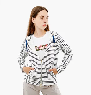Толстовка женская AUSTRALIAN Stripes Hoodie Polyviscosa Jacket Grey LSDGC0010-010