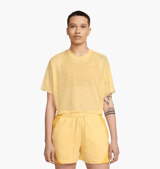 Футболка женская Nike Nsw Air Aop Mesh Crop Top Yellow DV8245-795
