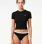 Трусики женские Lacoste Stretch Cotton String Briefs (3 шт) Black 8F1341031
