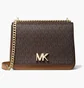 Сумка жіноча Michael Kors Mott Large Logo And Leather Shoulder Bag Brown 35T0GOXL3T-BROWN-11944