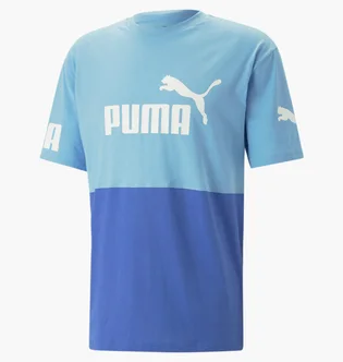 Футболка чоловіча Puma Power Colourblock Light Blue 673321-93