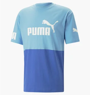 Футболка мужская Puma Power Colourblock Light Blue 673321-93