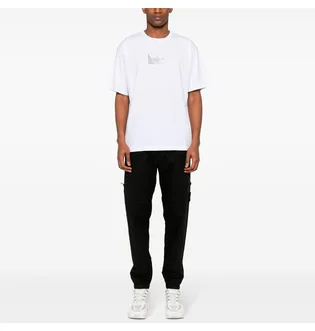 Футболка мужская Stone Island Reflective Badge Print T-Shirt White 80152RC88-V0001
