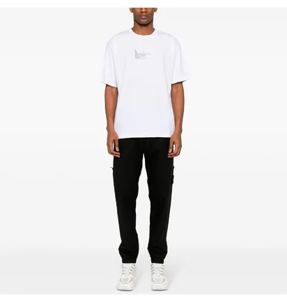 Футболка мужская Stone Island Reflective Badge Print T-Shirt White 80152RC88-V0001