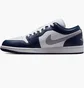 Кроссовки мужские Air Jordan 1 Low Midnight Navy Blue/White 553558-141