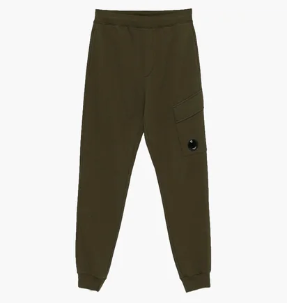 Штаны мужские CP Company Diagonal Raised Fleece Cargo Olive 17CMSP017A-005086W-683