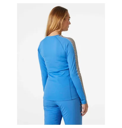 Термобелье женское Helly Hansen Lifa Active Stripe Crew Light Blue 49413-554