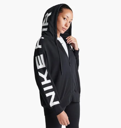 Толстовка женская Nike Sportswear Air Fleece Oversized Full-Zip Hoodie Black FB8047-010