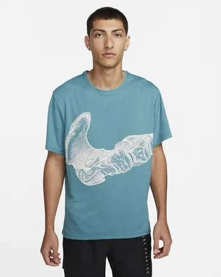 Футболка мужская Nike Dri-Fit Uv Run Division Miler Light Blue Dv9263-379