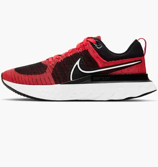 Кросівки чоловічі Nike React Infinity Run Flyknit 2 Black Bright Crimson Red/Black CT2357-600