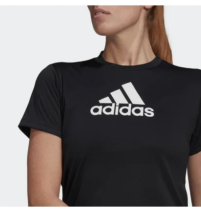Футболка женская Adidas Primeblue Designed 2 Move Logo Sport Tee Black Gl3820