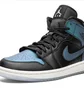 Кроссовки женские Air Jordan Wmns 1 Mid Black/Turquoise BQ6472-009