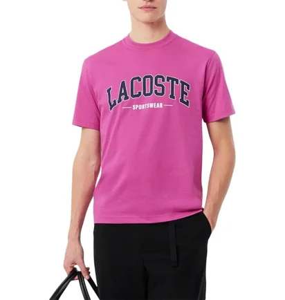 Футболка мужская Lacoste Sw Branding Tee Pink TH6565-51