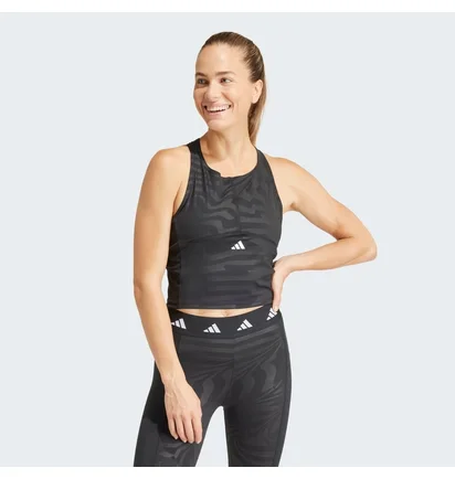 Топ жіночий Adidas Techfit Printed Crop Training Tank Top Black IN6876