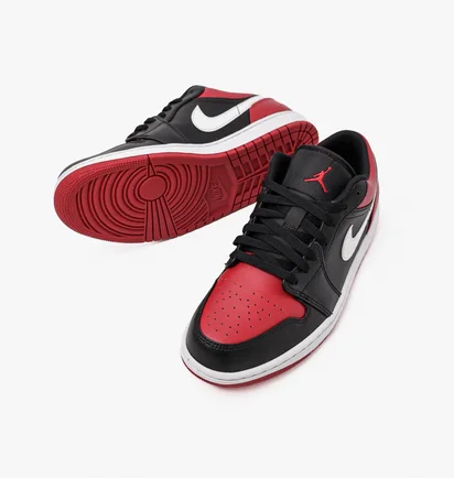 Кроссовки мужские Air Jordan 1 Low MenS Shoes Black 553558-066