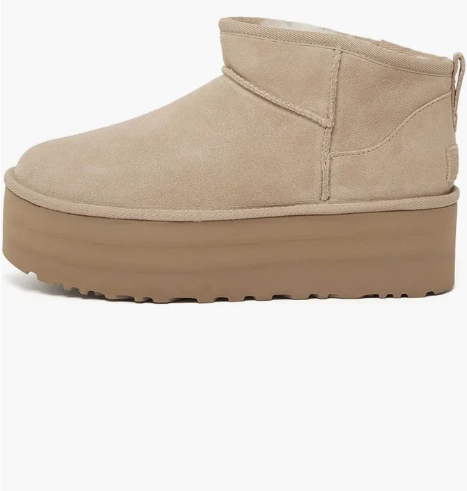 Угги женские UGG Classic Ultra Mini Platform Beige 1135092-SAN