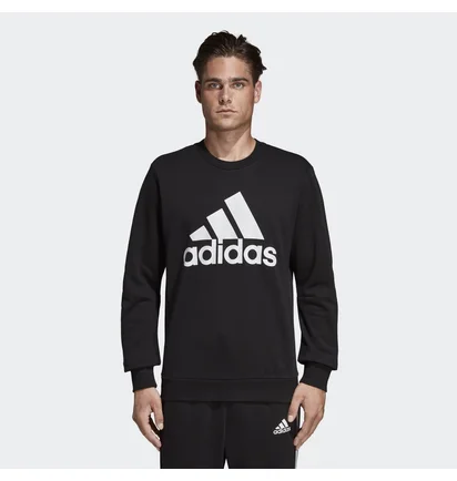 Свитшот мужской Adidas Must Haves Badge Of Sport Crew Black DT9941