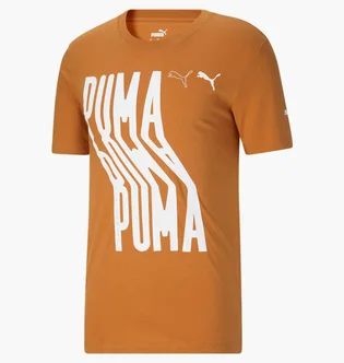 Футболка мужская Puma Wavy Baby Logo Tee Orange 674614-91