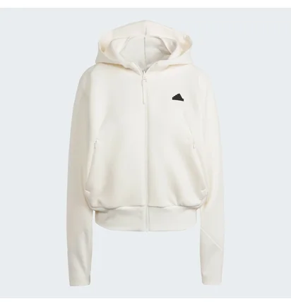 Толстовка жіноча Adidas Z.N.E. Full-Zip Hoodie Beige IS3918