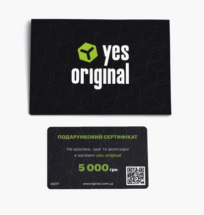 Подарочный сертификат yes, original номиналом 5000 грн