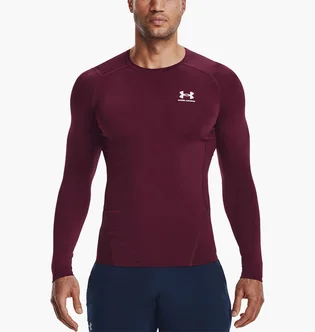 Лонгслів чоловічий Under Armour Hg Comp Ls Bordo 1361524-609