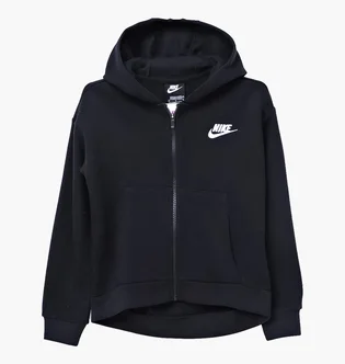 Толстовка детская Nike G Nsw Club Flc Fz Hoodie Lbr Black DC7118-010