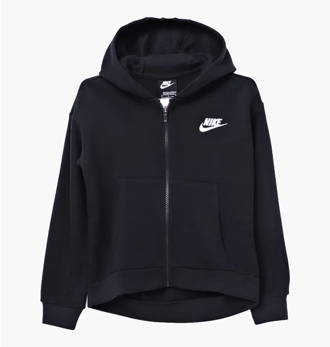 Толстовка дитяча Nike G Nsw Club Flc Fz Hoodie Lbr Black DC7118-010