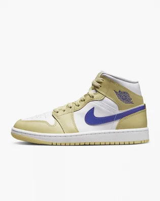 Кроссовки женские Air Jordan 1 Mid Yellow Bq6472-701