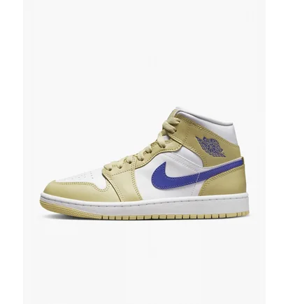 Кроссовки женские Air Jordan 1 Mid Yellow Bq6472-701