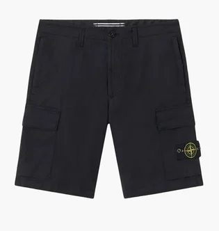 Шорти чоловічі Stone Island Tela Paracadute Black L1S15L100020-S0003-V0020