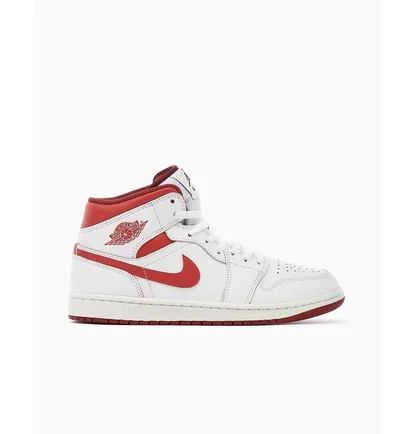 Кросівки чоловічі Air Jordan 1 Mid Se White Dune Red White FJ3458-160