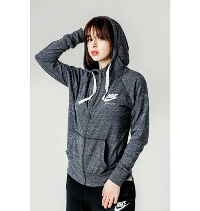 Толстовка жіноча Nike Gym Vntg Hoodie Fz Cyan 883729-060