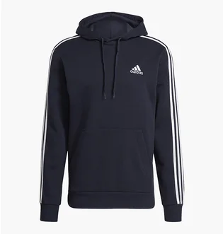 Худи мужское Adidas Essentials Fleece 3-Stripes Hoodie Blue GK9073
